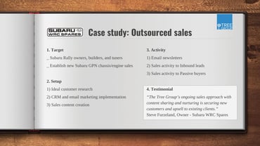 Subaru WRC Spares Outsourced Sales Case Study